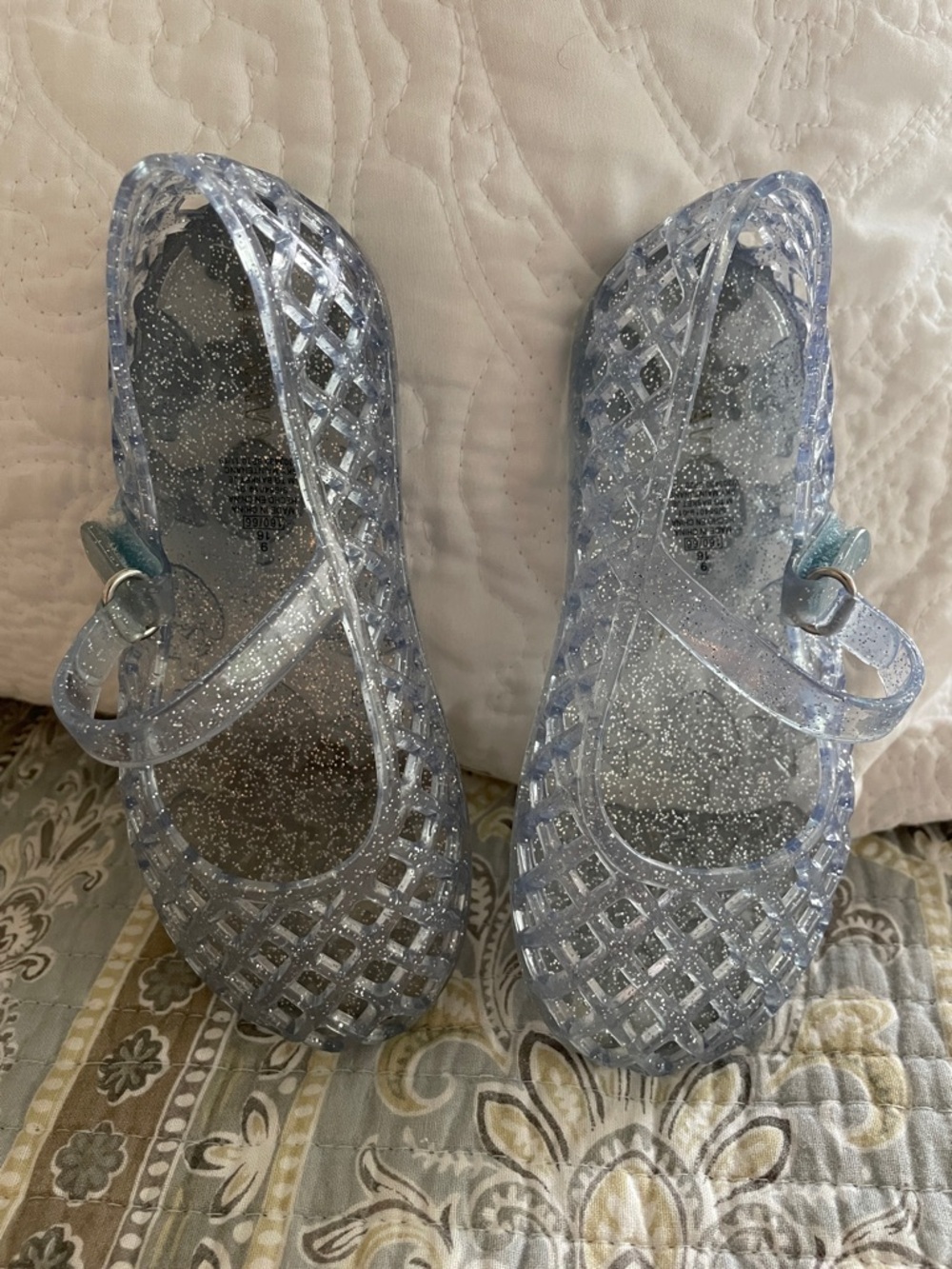 Old Navy Glitter Jelly Mary Janes - Silver